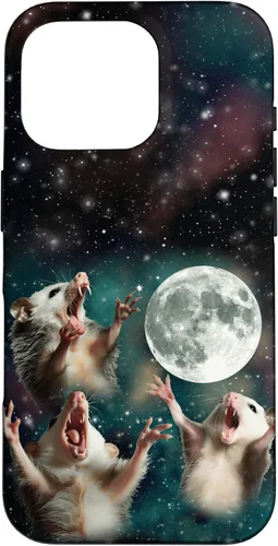 Vista 20 de Three Possum Moon 3 Opossum Funny Weird Cursed Meme Case para iPhone 17