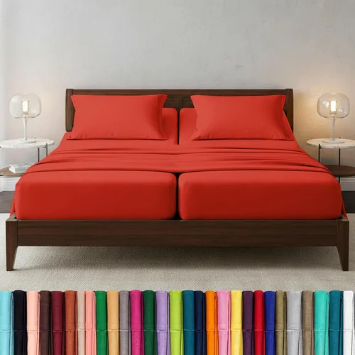 Vista 60 de Elegant Comfort - Juego de sábanas de microfibra de 1500 hilos de calidad hotelera prémium de 4 piezas - Resistente a arrugas, sábana bajera