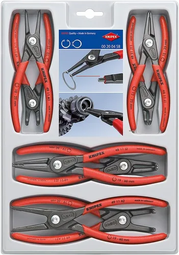 Vista 2 de Juego de alicates de precisión KNIPEX para anillos de retención 8 piezas + juego de alicates KNIPEX Cobra de combinación y punta de aguja 4 piezas