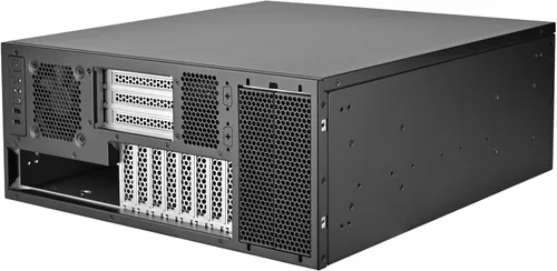 Vista 13 de Silverstone Technology RM23-502-MINI, 2U Dual 5.25" Drive Bay Micro-ATX chasis de servidor industrial para montaje en rack con interfaz USB 3.1