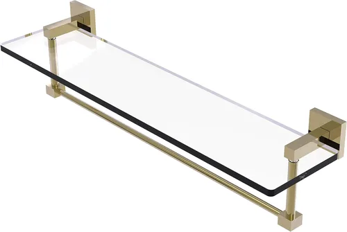 Vista 8 de Allied Brass MT-1-16TB Montero Collection - Estante de cristal integrado para tocador de 16 pulgadas, color negro mate