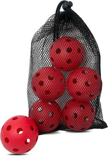 Vista 24 de 6 -Pack Pickleball Balls, 26 Holes Outdoor Pickleballs, High Elasticity & Durable Pickle Balls for All Style Pickleball Paddles Indoor Pickleballs