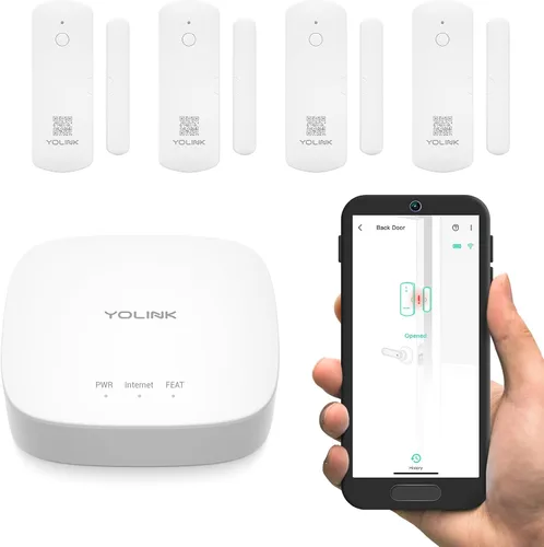 Vista 12 de YoLink Sensor inteligente de puerta y ventana LoRa: alcance al aire libre de hasta 1/4 de milla, recordatorios de puerta dejada abierta, hasta 5