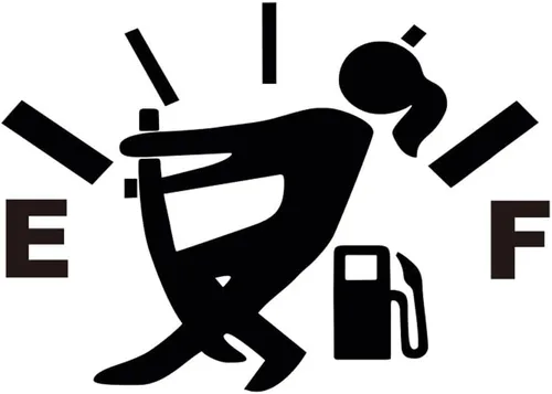 Vista 9 de Calcomanías divertidas para automóvil, de alto consumo de gas, calcomanías vacías para automóvil, camiones, motocicletas, SUV (negro)