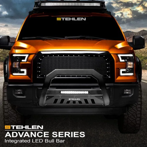 Vista 2 de Stehlen 733469493976 Compatible con Dodge Ram 1500 Advance Series Aluminio Bull Bar 2006-2008 - Negro mate
