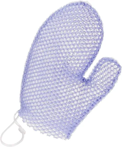 Vista 3 de Supracor Manopla de baño de spa, exfoliante corporal, esponja exfoliante facial, azul