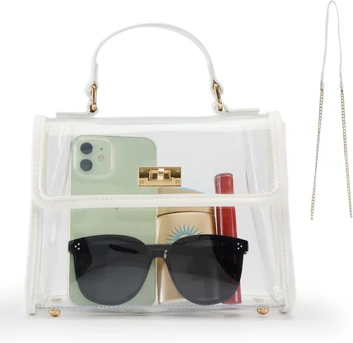 Vista 10 de Clear Bag For Stadium Approved, Clear Purse, Trendy Gift, Shoulder Bag & Fashion Handbags