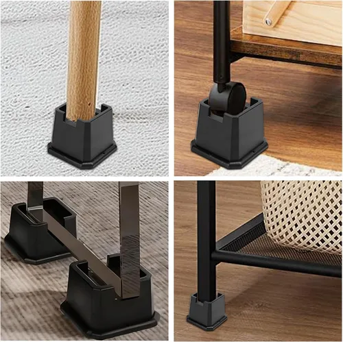 Vista 4 de Elevadores de Cama Shouwuhho de 2 Pulgadas, Elevadores de Muebles con Alturas de 2 3 4 5 6 7 8 Pulgadas de Alta Resistencia, Elevadores de Cama