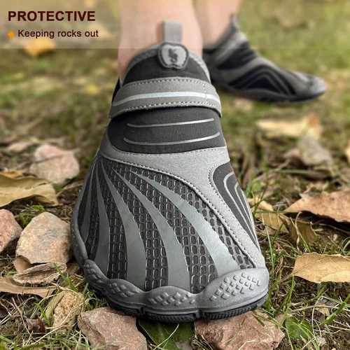 Vista 6 de KEMISANT Zapatos de agua para hombre, unisex, zapatos acuáticos descalzos para hombres y mujeres, para playa, natación, deportes acuáticos