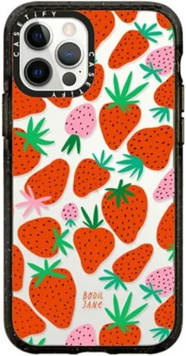 Vista 29 de Funda CASETiFY Impact Case para iPhone 12 / iPhone 12 Pro - Aries Moross - Sticker - Negro Transparente