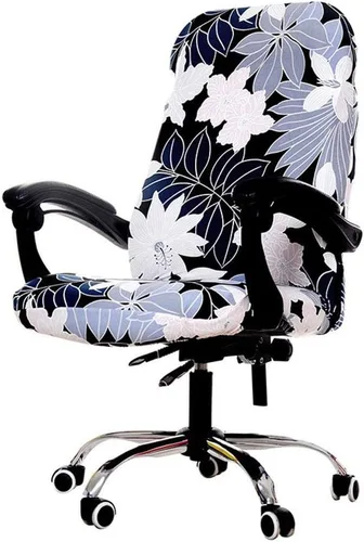 Vista 16 de WOMACO Fundas para Silla de Oficina Estampadas, Funda Elástica para Silla de Computadora Funda Universal para Silla de Jefe Estilo Simplismo Moderno
