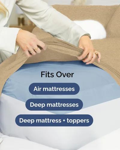 Vista 411 de Extra Deep Twin XL Sheet Set - 3 Piece College Dorm Room - White 01-Blanco