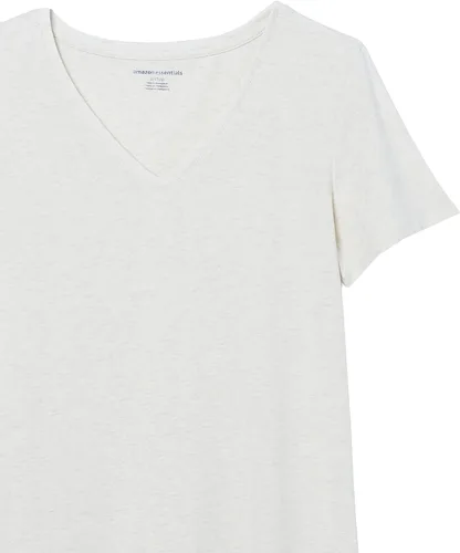 Vista 6 de Tienda Essentials - Camiseta de manga corta con cuello en V para mujer, ajuste clásico, paquete de varias