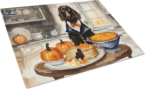 Vista 86 de Caroline's Treasures DAC1720LCB Affenpinscher - Tabla de cortar de vidrio con calabazas para cocina de otoño, grande, decorativa, de vidrio