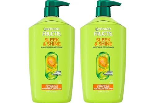 Vista 13 de Acondicionador Garnier Fructis Sleek & Shine, cabello rizado, seco, inmanejable, 21 fl. oz. (El empaque puede variar)