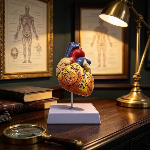Vista 2 de XINDAM Modelo anatómico de corazón humano ampliado 2X, modelo anatómicamente preciso de corazón, anatomía de esqueleto humano para ciencias, aula