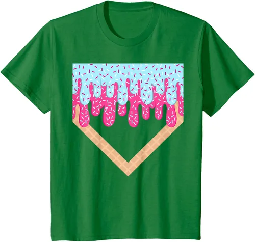 Vista 52 de Baseball Drip Boys Home Plate Ice Cream Sport Players & Fans Camiseta