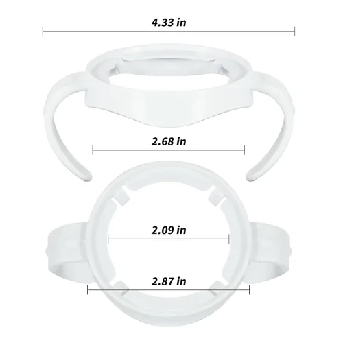 Vista 5 de Paquete de 2 asas de biberón compatibles con biberones Philips Avent, soporte para biberones, color blanco