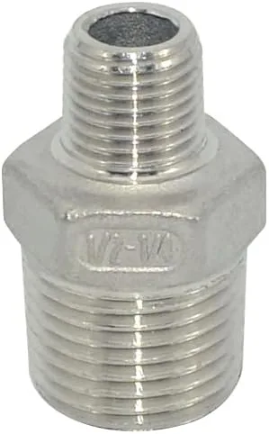 Vista 6 de 1/4" macho NPT a 1/8" hembra NPT hembra reductor/reductor buje de tubería, adaptador, buje hexagonal SS 304 de acero inoxidable