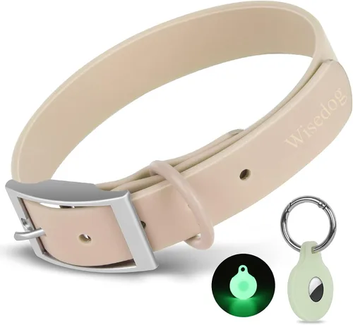 Vista 9 de Wisedog Collar de perro impermeable: ajuste múltiple de 7 a 23.6 pulgadas, correa recubierta de goma suave, fácil de limpiar, para perros pequeños