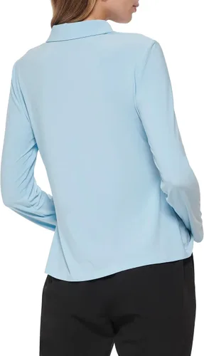 Vista 4 de Tommy Hilfiger Blusa de punto de manga larga con cuello y botones en la parte delantera