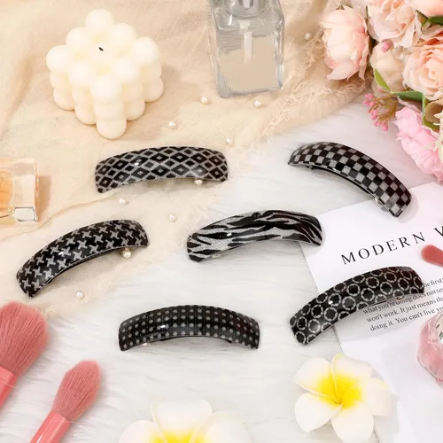 Vista 4 de WILLBOND 6 Piezas Pasadores de Cabello para Mujeres Pasadores Grandes Clips Franceses para Cabello Broche Retro para Regalos de Mamá Accesorios
