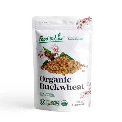 Vista 10 de Food to Live - Grañones de trigo sarraceno orgánicos, 8 onzas – Semillas de trigo sarraceno integral de Food to Live. Descascaradas, sin OGM