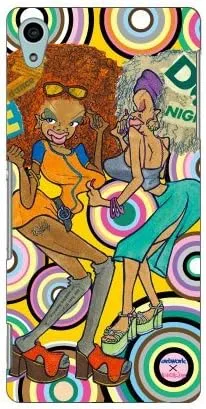 Vista 60 de MSOJ1C-ABWH-151-M827 Cute Dancers, Circle and Yellow Back Design by Artwork/for Xperia J1 Compact D5788/MVNO Smartphone (SIM Free Device)