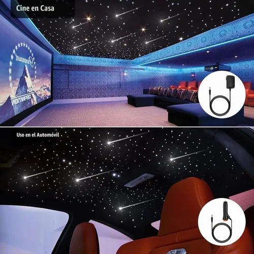 Vista 2 de CHINLY Starlight - Kit de luces de estrella para techo de automóvil, 500 luces de fibra óptica (0.03 pulgadas + 0.04 pulgadas + 0.06 pulgadas) 13.1