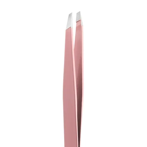Vista 2 de Rubis Pinzas inclinadas clásicas de acero inoxidable para cejas precisas y depilación, 1K108, rosa, Rubis Switzerland Swiss Made mundialmente