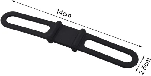 Vista 2 de 5 unids/set bici silicona banda bicicleta faro correa multiusos ciclismo linterna elástica soporte de montaje 5.5 * 1.0 in