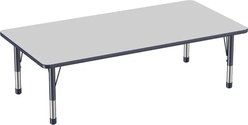 Vista 116 de FDP - Mesa rectangular para actividades escolares y aulas (24 x 36 pulgadas), patas gruesas para niños pequeños, altura ajustable de 15 a 24