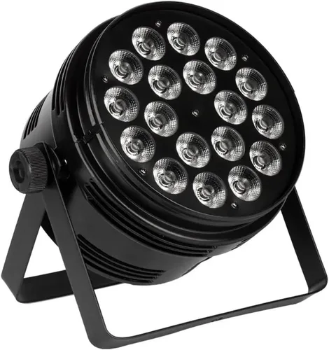 Vista 4 de Monoprice 18 x 10 vatios RGBW 4 en 1 LED Flat Par Luz de escenario para bandas, DJs, banquetes, bodas - Serie Stage Right