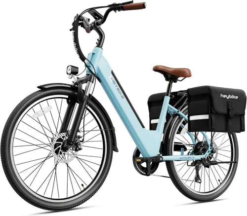 Vista 10 de Heybike Bicicleta eléctrica Cityscape 2.0 para adultos con motor de pico de 1200 W, batería extraíble de 468 Wh, bicicleta eléctrica de 50 millas