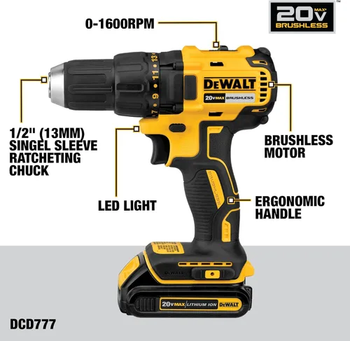 Vista 3 de DEWALT 20V MAX Cordless Drill Driver and Oscillating Multi-Tool Combo Kit with 2 x 2 Ah Batteries and Charger, Blade and Workbag (DCK251D2)