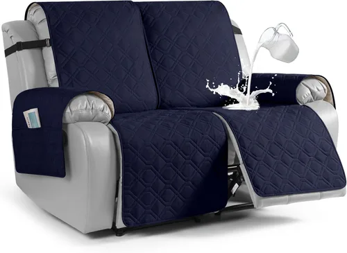 Vista 44 de VANSOFY Funda impermeable para sofá reclinable, lavable, funda para sofá reclinable de 1 pieza, protector de muebles con correas elásticas, bolsillo