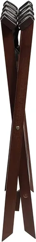 Vista 7 de PJ Wood Portaequipajes plegable de madera maciza estilo hotel portátil con estante inferior de almacenamiento de zapatos para invitados de casa