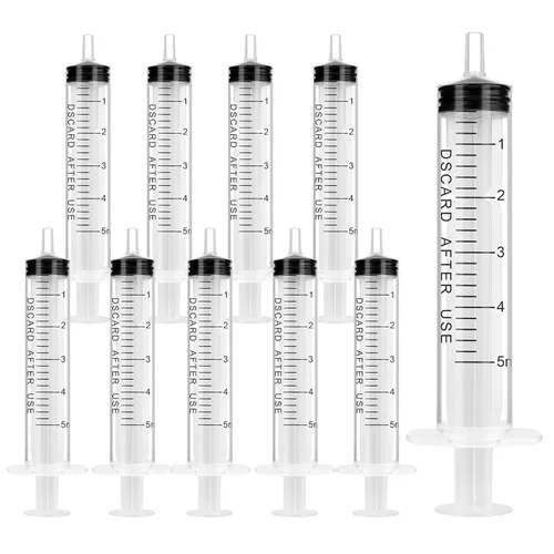 Vista 10 de Jeringas de plástico OFFCUP, juego de 8 jeringas sin aguja, jeringa de medición de 10 ml con punta Luer Slip para rellenar y medir líquidos