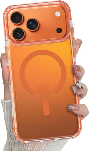 Vista 22 de Bonoma Funda magnética para iPhone 13 【Soporte para Magsafe】Protector de cámara de lujo de cristal fluorescente iridiscente con láser brillante + 2