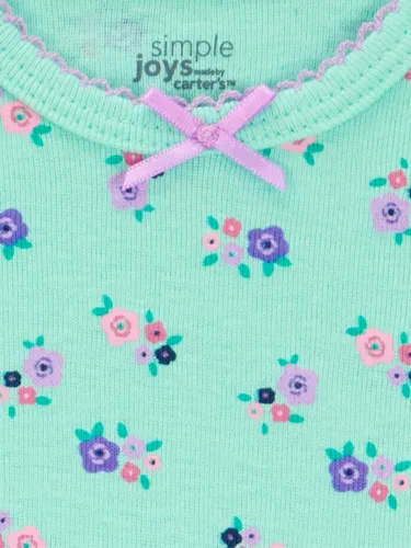 Vista 4 de Simple Joys by Carter's Paquete de 3 batas de algodón para bebé niña