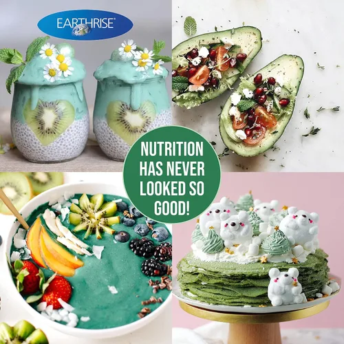 Vista 5 de Earthrise Spirulina Polvo natural de 32 onzas, espirulina natural premium de California, vegano, sin gluten, apto para ceto, sin OMG, súper alimento