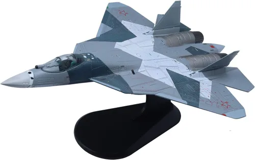 Vista 11 de Su-57 Felon - Aviones fundidos a presión a escala 1/100, modelo de avión de metal para coleccionista, entusiasta de la aviación, coleccionable