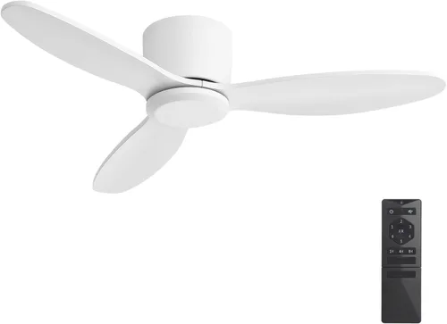 Vista 10 de WINGBO Ventilador de techo empotrado de madera sin luz