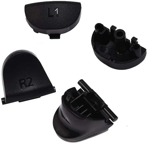 Vista 5 de Yosikr Thumbsticks - Palanca de mando para Playstation 4 PS4 con destornillador cruzado + piezas de repuesto de gatillo L2 R2 L1 R1 + botones Bullet