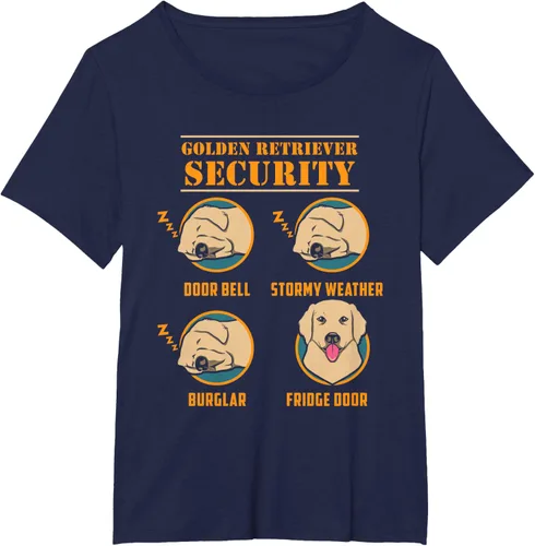 Vista 21 de Camisa Golden Retriever de seguridad Golden Retriever para perro divertido, Negro, S