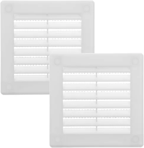 Vista 24 de Vent Systems 3 x 3 pulgadas (dimensiones de apertura) - Cubierta de ventilación de plástico blanco Soffit - Rejilla de ventilación cuadrada plana