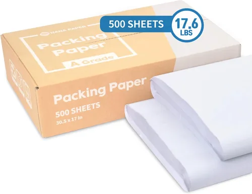 Vista 9 de HANA PAPER Hojas de papel de embalaje de tamaño grande de 30.5" x 17" (150 hojas, 5.5 lb) para mudanzas, papel de periódico grado A para envolver