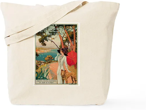 Vista 10 de CafePress Positano, Italia Tote Bag Bolsa de compras de lona beige reutilizable, Caqui, S