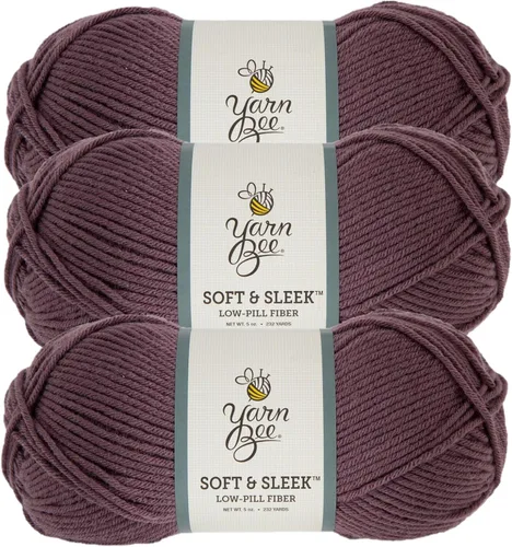 Vista 26 de Yarn Bee 5 – Hilo acrílico voluminoso para ganchillo y tejer – Madeja suave, 193 metros – Negro