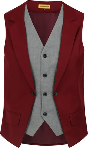Vista 7 de Oliver George Chaleco formal de esmoquin en capas para hombre, chaleco de traje de negocios